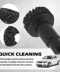Close-up of abrasive pad from Badass Wheel Hub Cleaning Tool Kit That Kicks Rust Right Out Featuring One Half Inch Drive Adapter.
