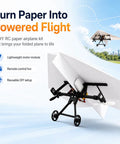 DIY Paper Airplane RC Kit For Grownups Build A Motorized Remote Control Paper Plane With Propeller Easy To Fly Electric Flying Module