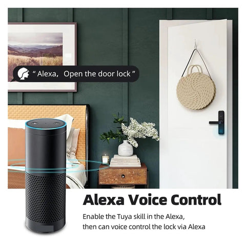 Sleek Tuya Voice Controlled Door Lock With Super Chill Smart Life App Setup And Bulletproof Ic Card Plus Physical Key Backup For Rock Solid Home Security And Totally Stress Free Access