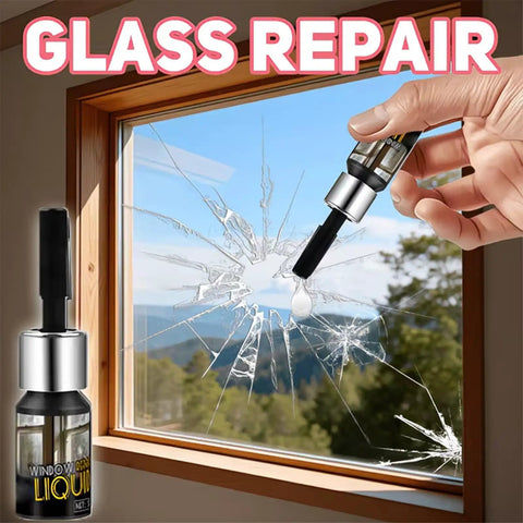 Fast Dry Glass Repair Liquid 5ml Nano Tech Crack Filler Must Have For Windshields And Glass Transparent Repair Gel in use on window