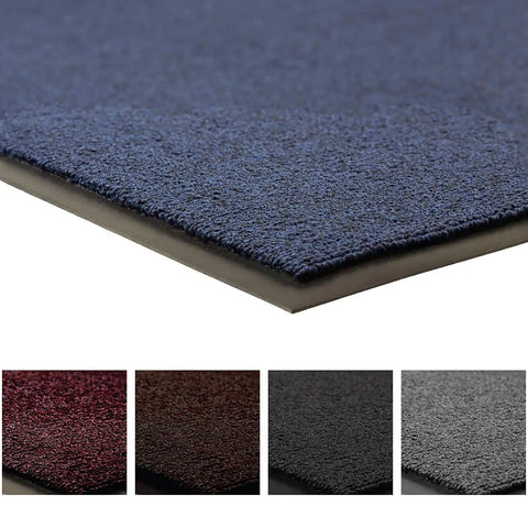 Ovation Entrance Mat 3 by 6 Blue for Home or Office Heavy Duty Tufted Decalon Pile Cleans and Dries Medium Traffic Low Profile Design