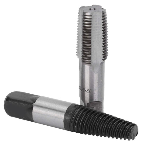 Beefy Heavy Duty Pipe Extractor With Tap For One Half Inch Thread Removal, Durable High Carbon Steel Repair Tool For Water Pipes, Fits Stainless Steel, Iron, And Alloy Materials, Industrial Grade Essentials, 0.5 inch extractor pair