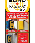 Packaging of Drywall Electrical Box Locator Tool With Rare Earth Magnets Blind Mark Kit With 3 Magnetic Targets shown.