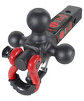 Tri Ball Hitch Mount With Matte Black Finish For 1 7/8, 2, And 2 5/16 Inch Balls, 360 Degree Swivel Base, 2 Inch Receiver, Multi Fit