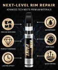 Matte Black Rim Touch Up Paint Pen For Wheels And Metal Quick And Easy Curb Rash Repair Universal Color Match For Flat Black Finish