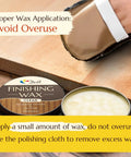 Top Shelf Natural Wood Finishing Wax For Furniture Sealer Blending Carnauba And Beeswax For A Hella Durable Shell on a wooden surface with application tools.