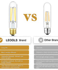 Comparison of Vintage Edison Style LED Bulbs 6W Equivalent 60W Warm White 2700K 600lm Dimmable E26 with other brand