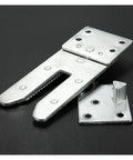 Straight Up Heavy Duty Sofa Connectors Snap Bracket Kit Locks Sectional Couch In Place Durable Steel Hinges close-up view of steel hinge bracket