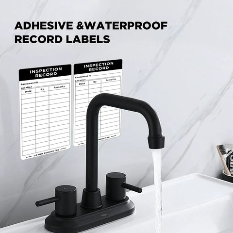 200 Pack Dot Inspection Stickers And Heavy Duty Adhesive Labels 6 By 3 Inches For Equipment Maintenance near black faucet.