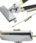 6 Inch Hand Seamer Tool With Straight Jaw Benders showcasing ergonomic handle and dimensions for flattening sheet metal