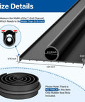 Garage Door Weather Stripping Kit With U And O Ring Seals, Bottom Rubber Seal Replacement, Five Sixteenth Inch T Ends, 3.94 Inch Wide, 10 Feet Long, Black Weatherproof Threshold Buffer For No More Drafts And Weatherproofing.