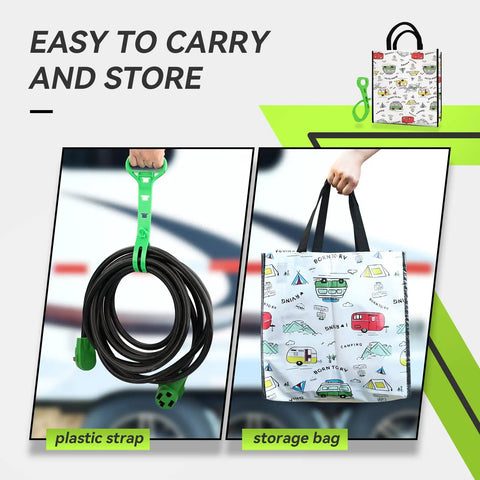 4 Prong Dryer Extension Cord 10 Feet 30 Amp NEMA 14 30P to 14 30R with plastic strap and storage bag for easy carry