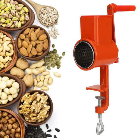 Manual Hand Crank Grain Grinder For Corn Wheat Oats Nuts And Grains Durable Aluminum Alloy Milling Machine With Table Clamp