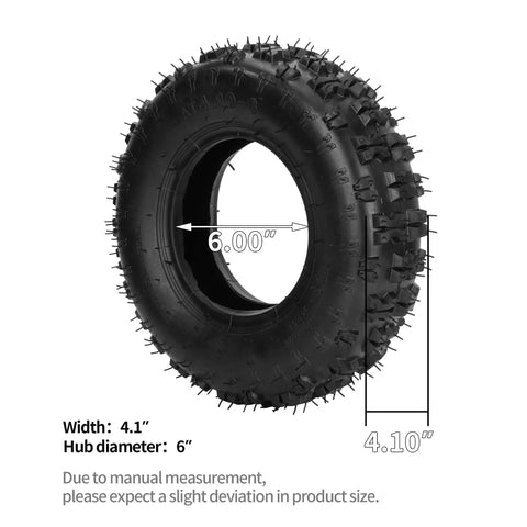 4.10/3.50-6 Inner Tube With TR87 Bent Valve Stem For Go Karts ATVs Quads 4 Wheelers Lawn Mowers Snow Blowers