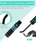 Bond And Seal 2 In 1 Lash Glue For Cluster Lashes Long Lasting Up To 72 Hours Black Adhesive With Spiral Brush Wand 10ml