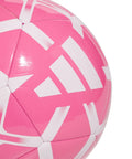 Close-up of Starlancer Club Soccer Ball Size 4 Unisex Solar Pink White with soft touch finish and durable machine-stitched design
