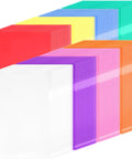 300 Pack Plastic Document Folders With Clear Pockets, Letter Size 8.7 By 12.2 Inches, A4 Assorted Color File Sleeves arranged in 8 vibrant colors