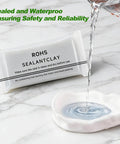 Six Pack Waterproof Sealant Mastic White Repair Clay for Walls and Surfaces showing use with water in clay mold