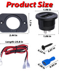 Straight Shooter DC 12V And 24V Digital Volt Gauge Meter product dimensions 1.46 in x 1.7 in display, 23.8 in wiring cord included.