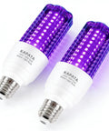 15W LED UV Black Light Bulb Energy Saver 395 400nm UV A Blacklight For Fluorescent Materials Glow In The Dark Night Life Two Pack