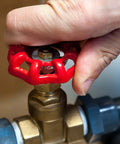 Hand operating Red Cast Iron Shutoff Valve Handles Pack Of 10 With Flat Bottom Design And Low Flow Resistance