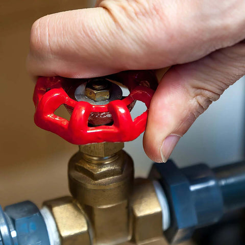Hand turning Red Cast Iron Valve Hand Wheel With Flat Bottom For Gate And Ball Shutoffs on brass fitting