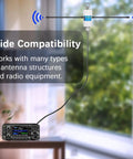 1.8 To 50 MHz Pro Grade High Power Balun For Dipole Antennas, 500W 1:1 Voltage Balun connected to radio equipment indoors