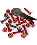 Phillips Hardware Kit For Skateboard Trucks 1 Inch Red Black With Tool Durable Independent Style, includes screws, nuts, washers