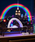 Rainbow LED Lights USB Powered Projector Night Light For Bedroom Kids Room with Empire State Building view