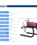 Heavy Duty Slick Airless Paint Sprayer With 1800W Motor And Stainless Steel Stand for interior and exterior use.