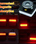 Dreamdragon magnetic trailer light kit, 12V LED tail/turn/brake lights with 24ft cable and 7-pin plug, IP68 waterproof