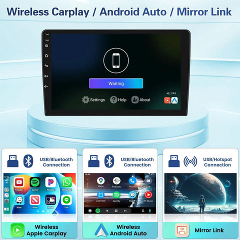 Mitsubishi Mirage 2012-2018 Android Car Stereo With Wireless CarPlay And Android Auto 9 Inch Touch Screen Dash Kit GPS Navigation WiFi Bluetooth
