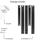 Black Wooden Triangle Wall Mount Brackets For Sconce Lighting And DIY Shelves Set Of 2 with hardware and installation guide