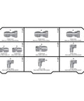 Diagram of hydraulic fittings from Workhorse Everyday Hydraulic Fitting And Adapter Kit With 84 Adapters And 150 ORFS Face Seal O Rings