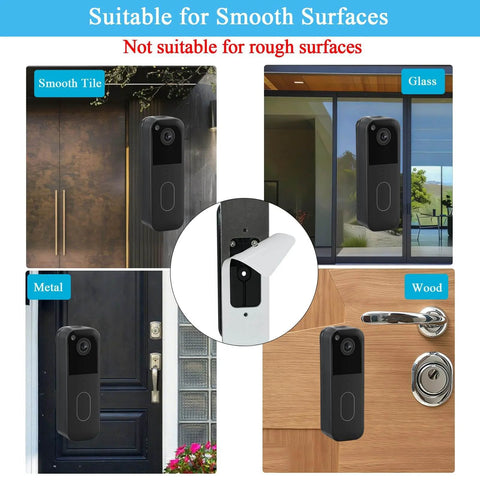 No Drill Doorbell Mount For Video Doorbell 2nd Gen Easy Install Compatible With All New Doorbell Camera on smooth surfaces