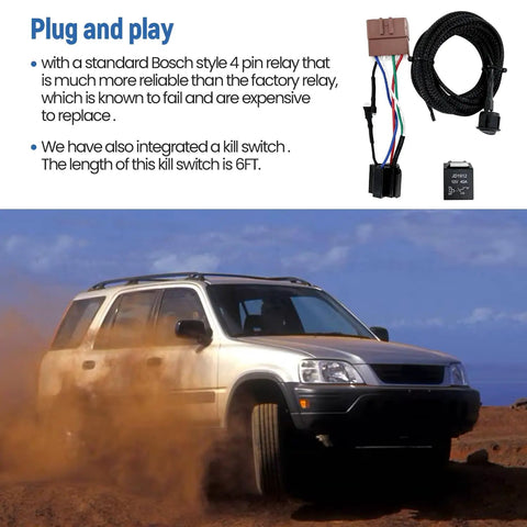 Main Relay Conversion Kit With Kill Switch For Honda Civic CRV Integra Accord And Prelude 1990s To 2002 with CR-V on dirt road