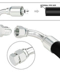3/8 JIC hydraulic fittings kit with 90 degree elbow for fluid power systems and petroleum-based fluids