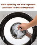 Boss Level Commercial Salad Spinner, Stainless Steel Electric Greens Dryer With Double Layer Basket, 1400 Rpm Fast Spin with squeezer net.