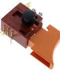Heavy Duty Replacement Switch Compatible With 9227C Power Tool Built Different Orange And Brown Toggle Component view from side.