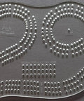 Level Up Your DIY Woodworking Setup With This Heavy Duty Acrylic Cribbage Board Template Jig showing precision hole layout.