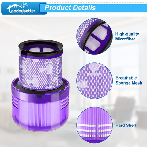 Premium Vacuum Filter Replacement For Dyson V11 And V15 Series With Easy Snap In Fit For Torque Drive Animal Complete Extra Detect Submarine Vacuums Compatible With Part 970013 02 Top Notch Filtration
