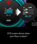 Gen5Detect Cordless Vacuum With 280AW Suction LCD screen indicating dust levels on floor, showing multiple color-coded bars
