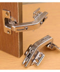 135 Degree Stainless Steel Cabinet Hinges With Soft Close Concealed Design For Corner Kitchen Cupboards Includes Screws Hardware Kit