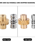 Comparison of new and old Ten To One Wheel Bronze Gear Set For Industrial Robots with SAE 841 bronze gear and 4.7 mm axle