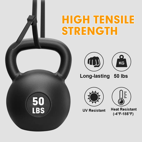 Beefy Heavy Duty Black Cable Zip Ties 12 Inch 1200 Pack Nylon 66 Tie Wraps With 50 Lb Tensile Strength UV Resistant