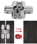 4 Pack Hidden Hinges For Cabinet Doors Zinc Alloy Invisible Hinge 180 Degree Swing Hidden Door Hardware Rust Resistant