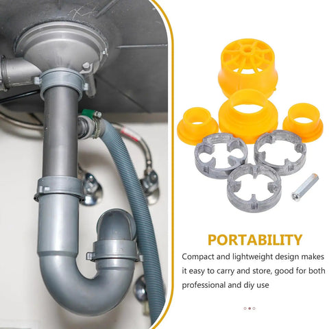 Professional Electric Pipe Threader Kit For Pvc Plastic Pipes with various fittings and plumbing connections for portable use
