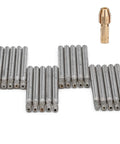 Pack of 20 razor sharp 2mm diamond drill bits for glass and tile with a brass adapter, 0.08 inch hole saw set.