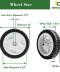 Two Heavy Duty Replacement Front Drive Wheel Gear Assemblies For Toro 22 Inch Recycler Lawn Mower Fits Multiple 20001 Through 20111 Models Pack Of Two shown with size dimensions.