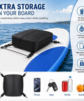 Front Deck SUP Storage Bag With Insulated Cooler Compartment for Tahoe Cascade 12ft 6in Paddle Boards on deck with essentials